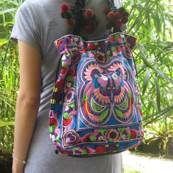 Thai Boho Shoulder Tote - Picture 10 of 14